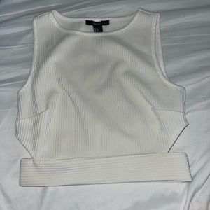White crop top forever 21